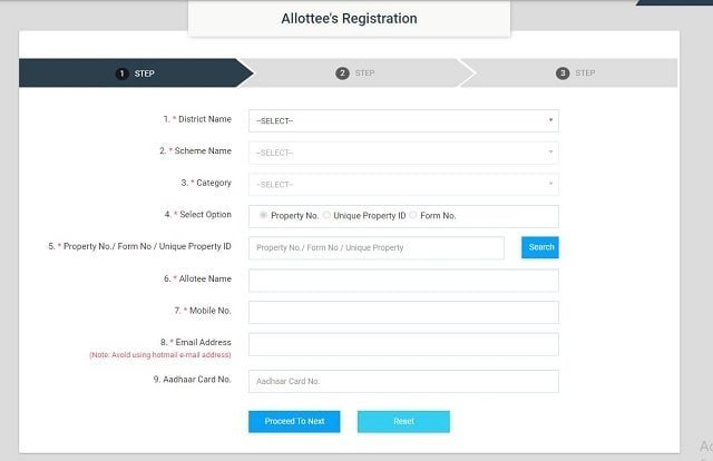 Allotee Registration