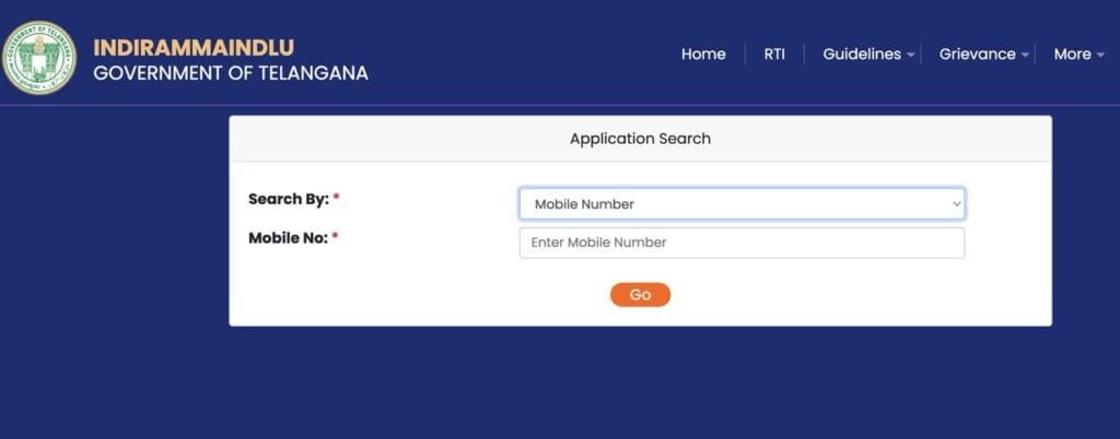 Search Indiramma Illu Sanction List by Mobile No