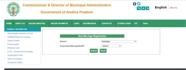 Apply Marriage Certificate In AP