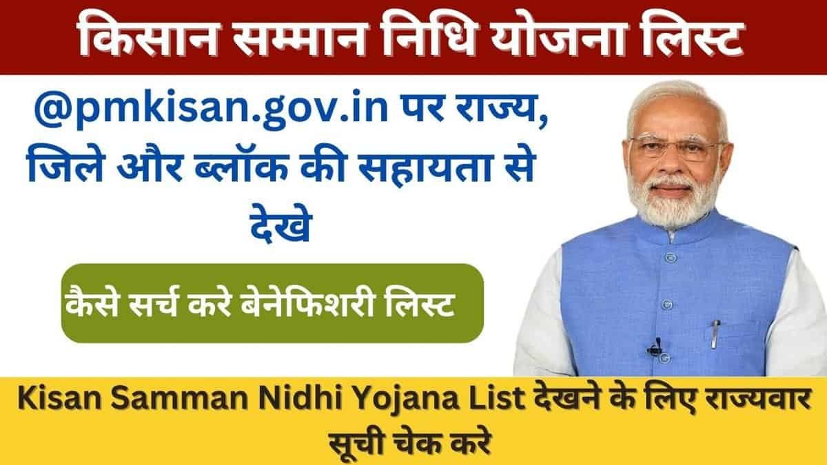 Kisan Samman Nidhi Yojana List